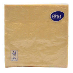 Serwetki 33x33 20szt Aha ecru tłoczone